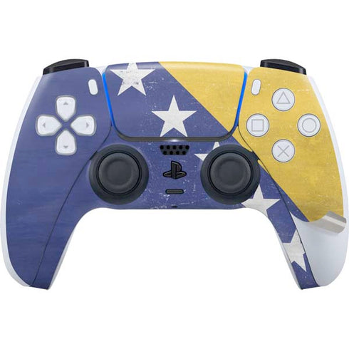 Bosnia and Herzegovina Flag Distressed PS5 Pro Disk Bundle  Skin